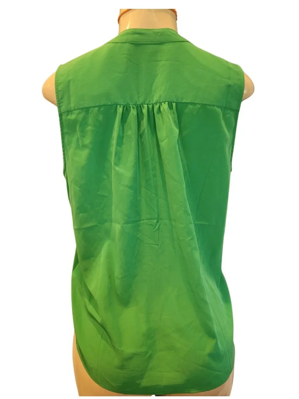 J.Crew Emerald Green Sleeveless V Neck Blouse/Top